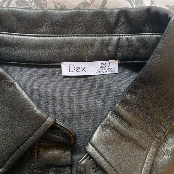 DEX- Faux Leather Shacket - Picture 2 of 7